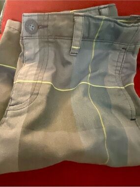 Under Armour Gray Shorts with Yellow Accent Lines